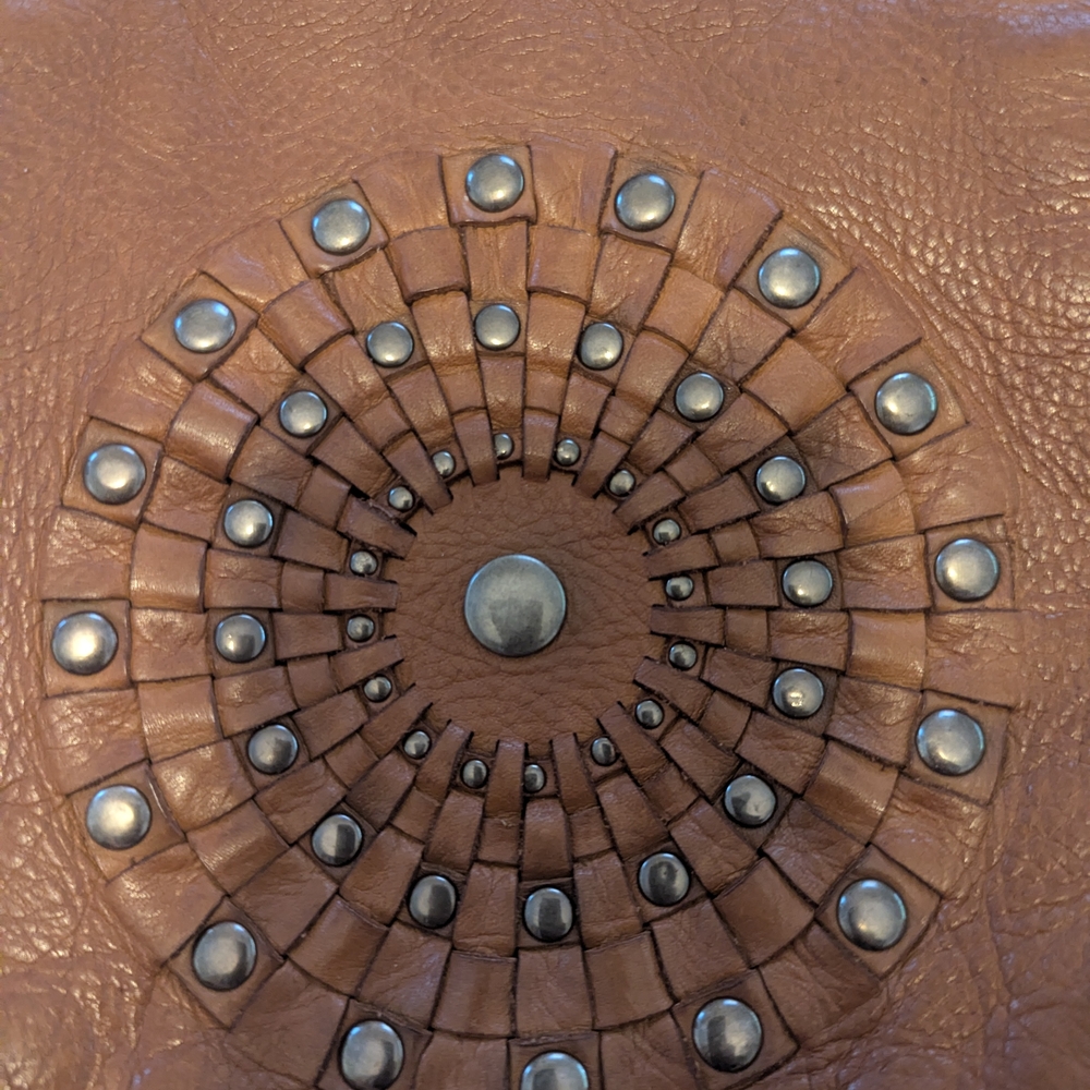 Chic Brown Studded Crossbody Bag - Picture 4 of 6